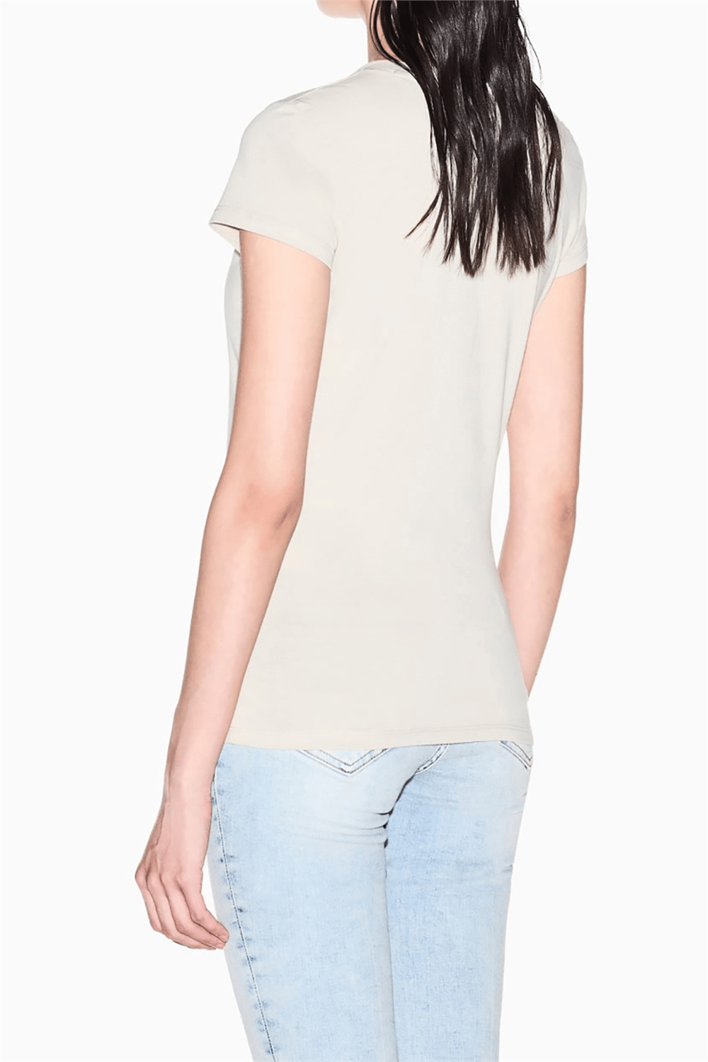 Armani Exchange Kadın V Yaka T-Shirt Çok Renkli