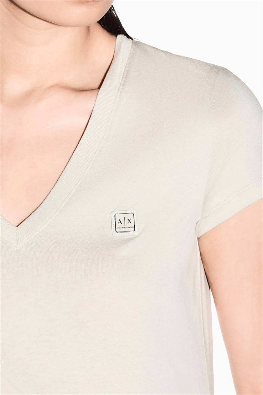 Armani Exchange Kadın V Yaka T-Shirt Çok Renkli
