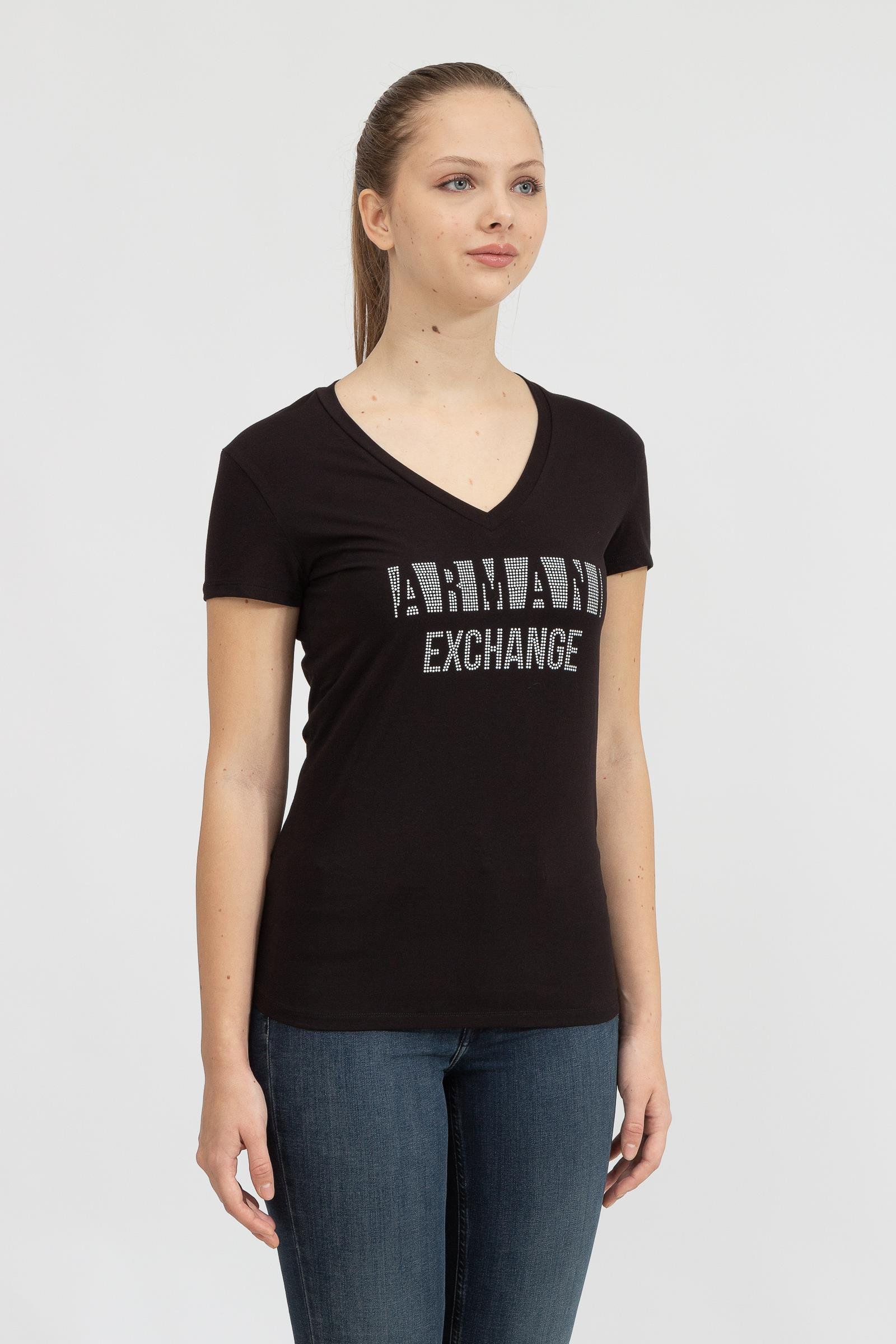 Armani Exchange Kadın V Yaka T-Shirt