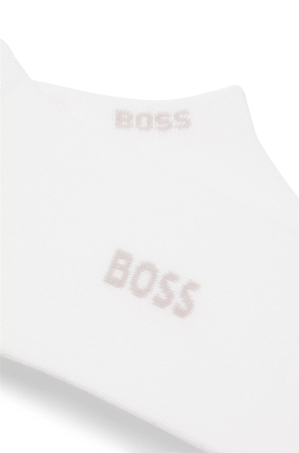 BOSS 2P As Logo Bamboo Erkek 2li Çorap Beyaz
