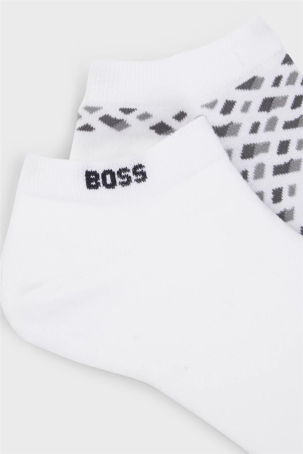 BOSS 2P As Monogram Cc Erkek 2li Çorap Beyaz