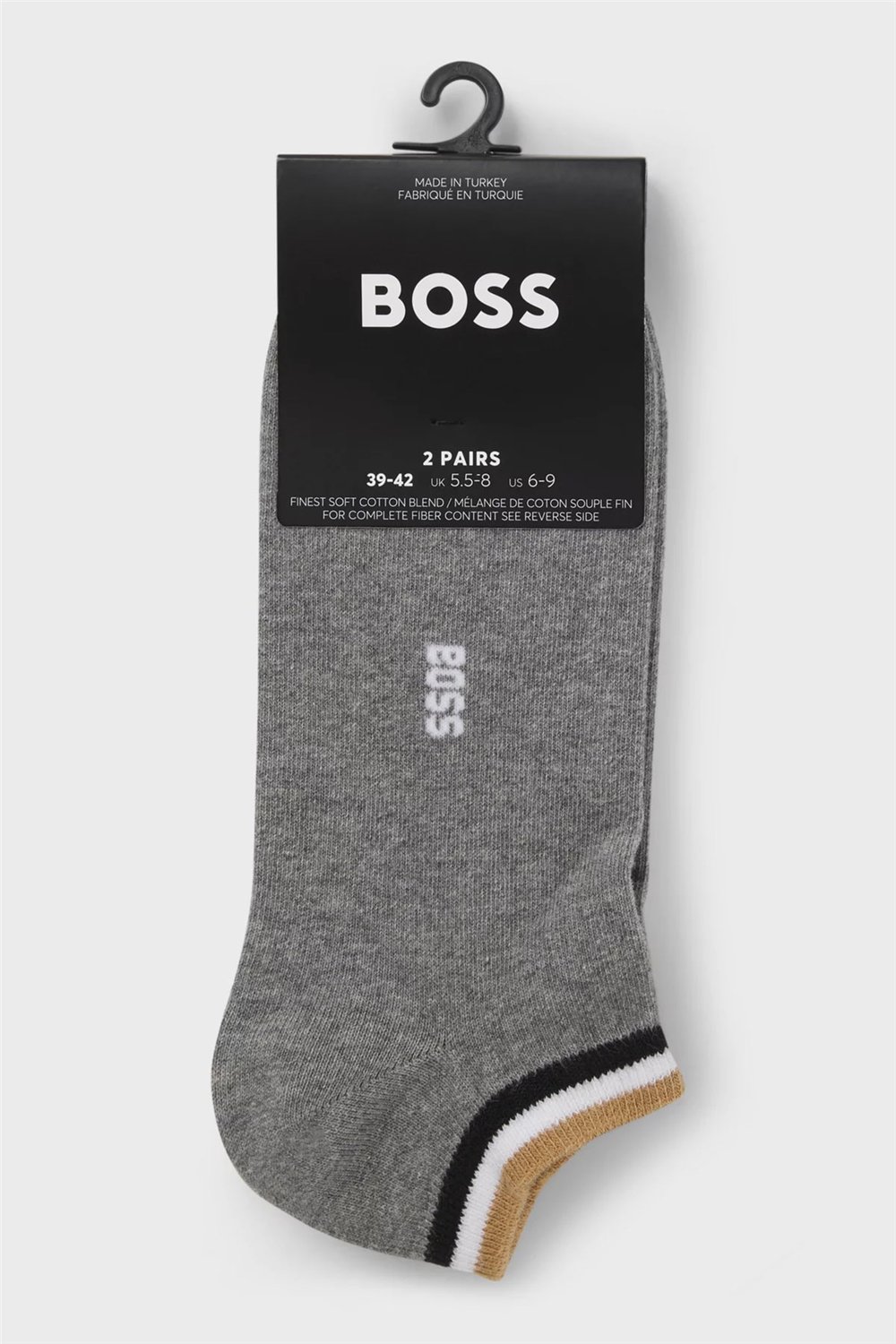 Boss 2P As Uni Stripe Cc Erkek 2li Çorap Gümüş