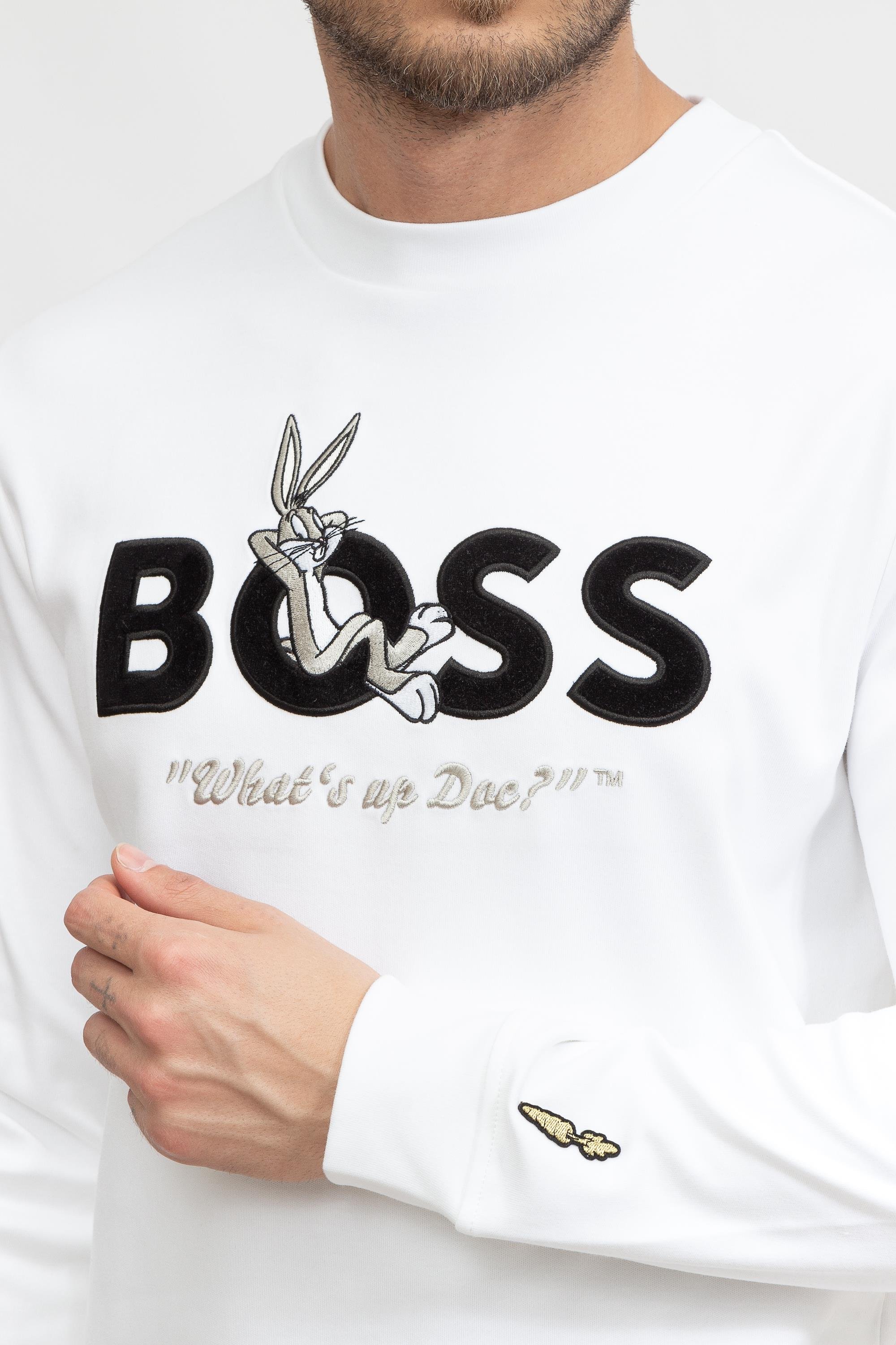Boss Bun Erkek Bisiklet Yaka Sweatshirt