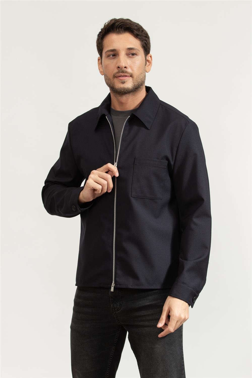 BOSS C-Carper-Zip Erkek Mont