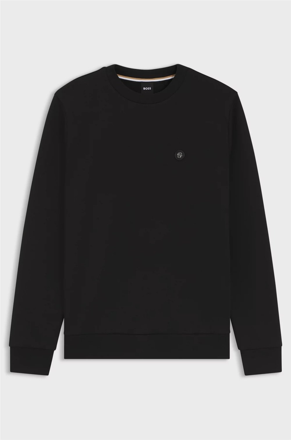 BOSS C Sharpe 01 Erkek Bisiklet Yaka Sweatshirt Siyah