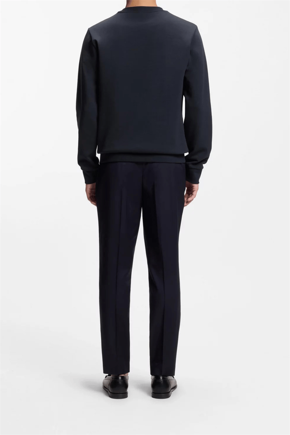 BOSS C Sharpe 01 Erkek Bisiklet Yaka Sweatshirt Mavi