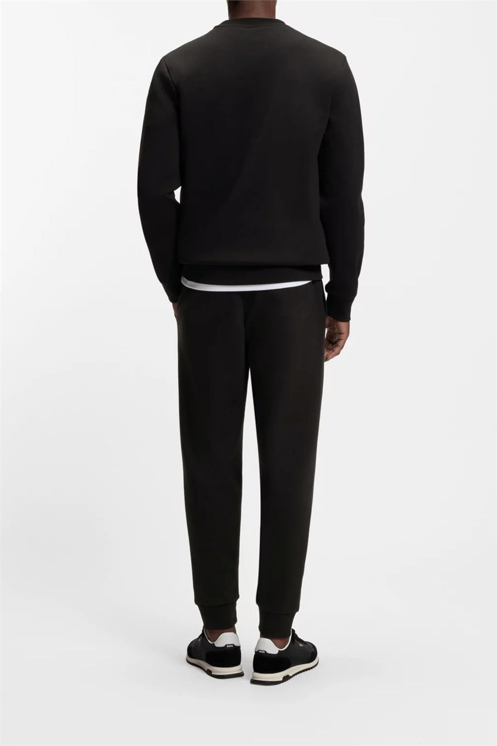 BOSS C Sharpe 01 Erkek Bisiklet Yaka Sweatshirt Siyah