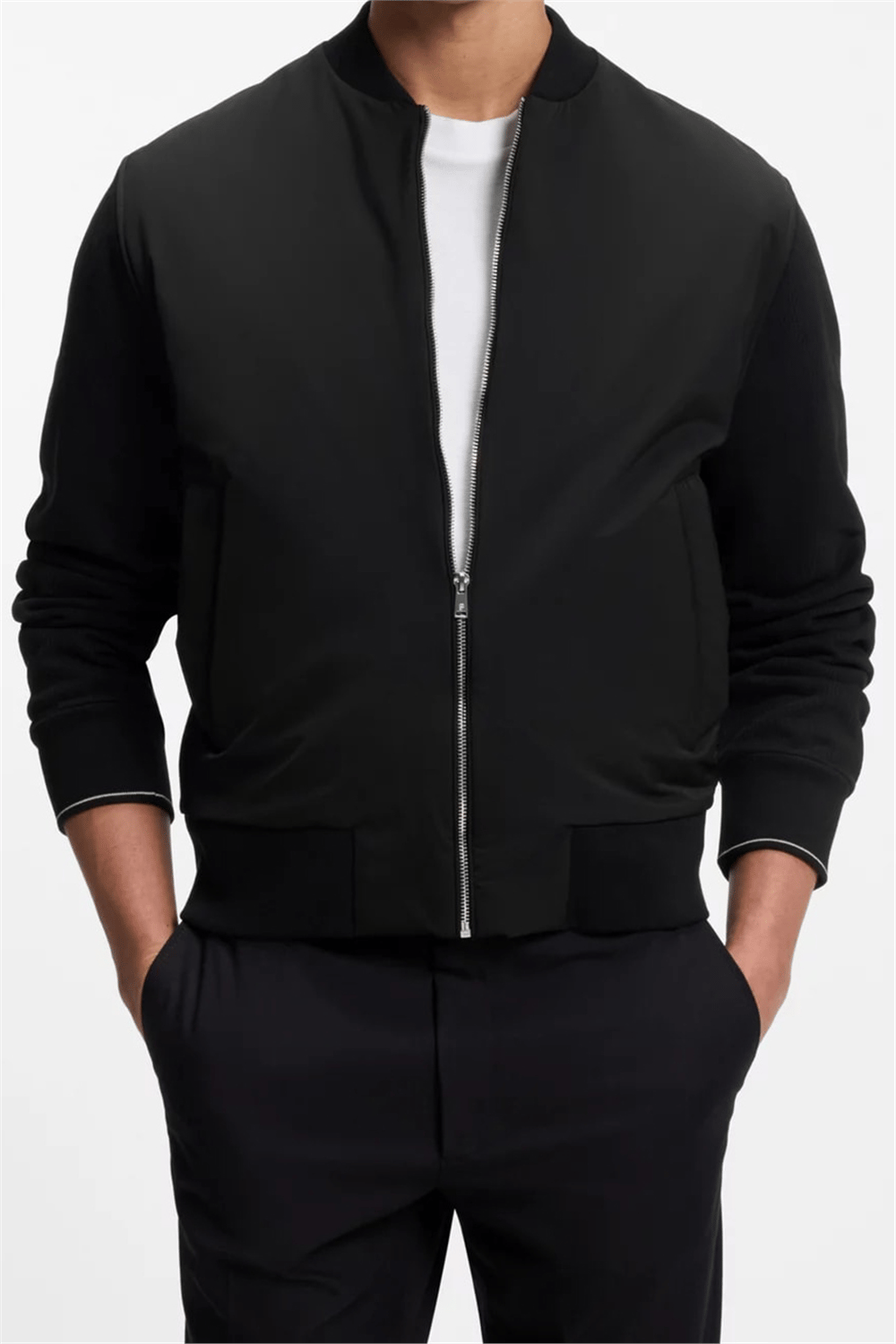 BOSS C Skiles 55 Erkek Fermuarlı Sweatshirt Siyah