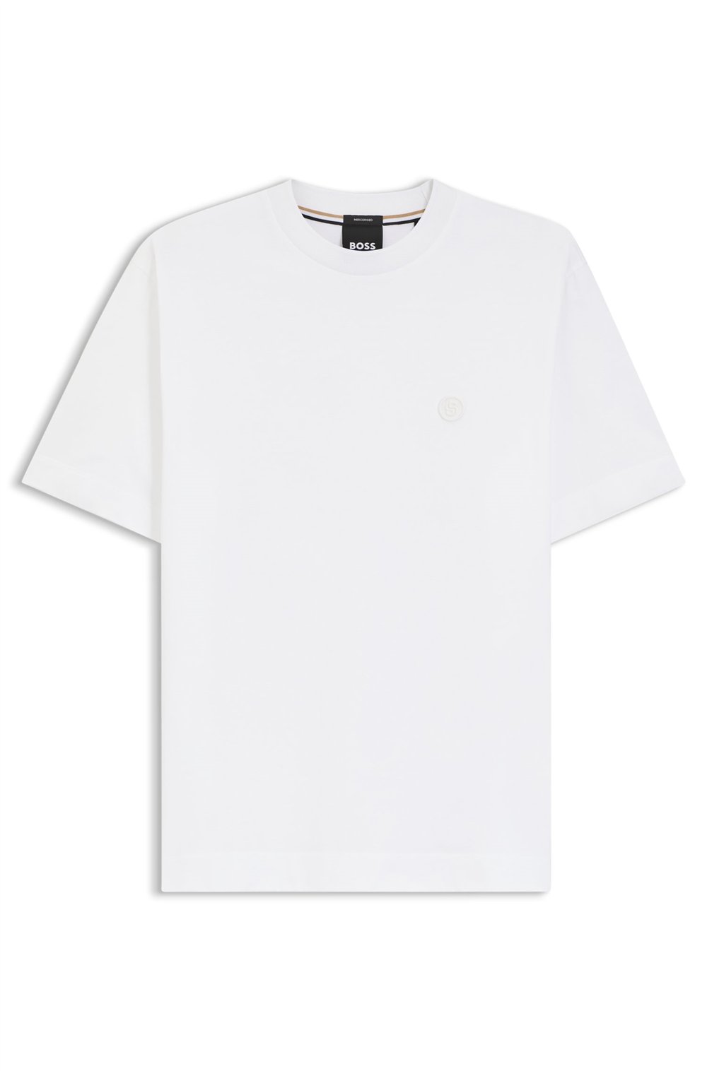 Boss C Tames 98 Erkek Bisiklet Yaka T-Shirt Beyaz
