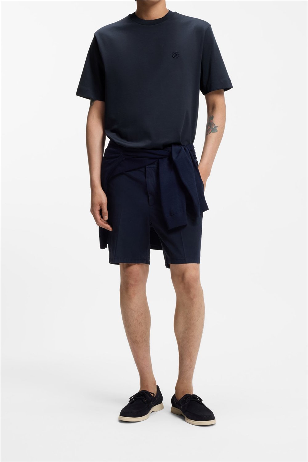 Boss C Tames 98 Erkek Bisiklet Yaka T-Shirt Mavi