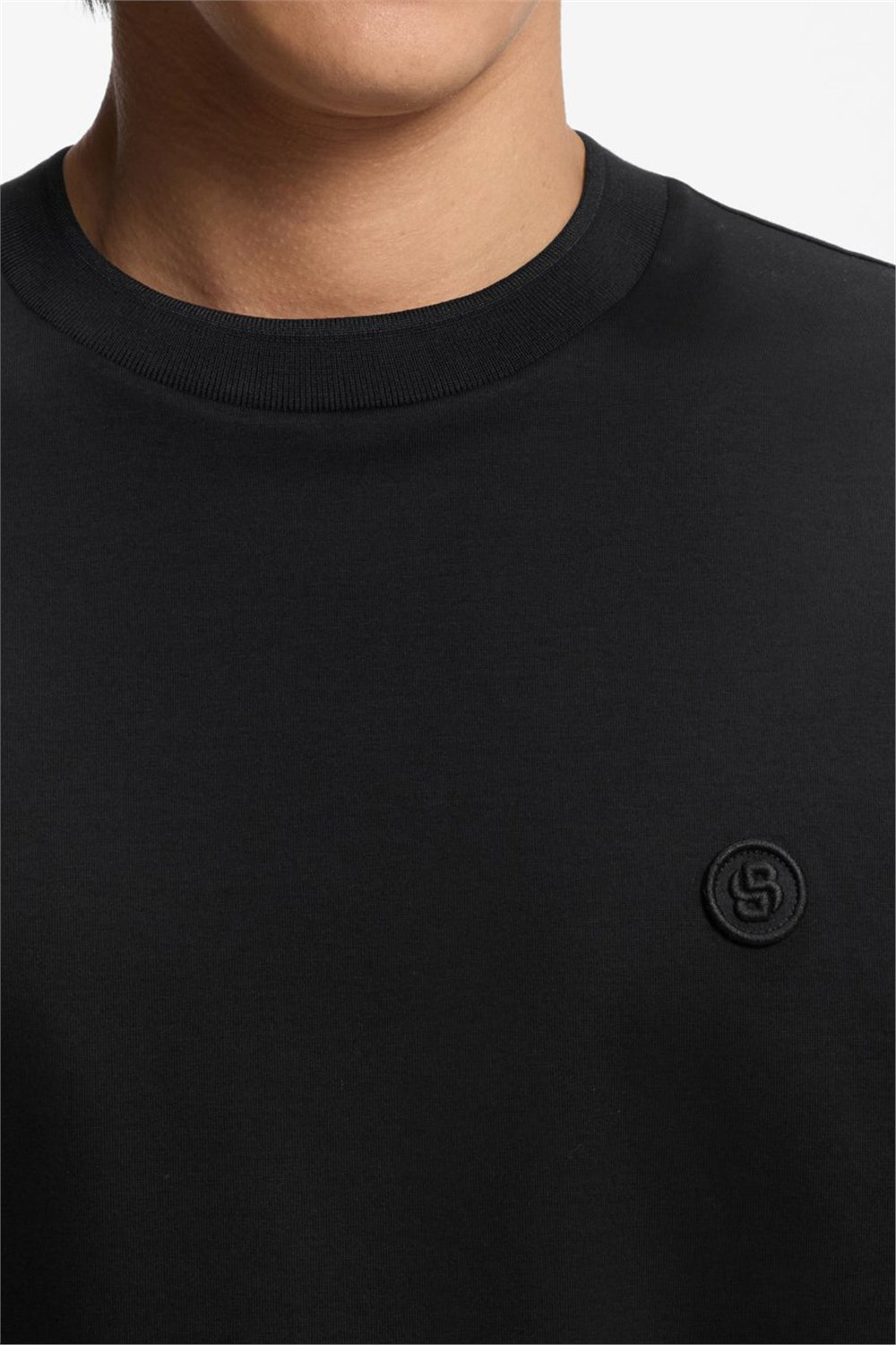 Boss C Tames 98 Erkek Bisiklet Yaka T-Shirt Siyah