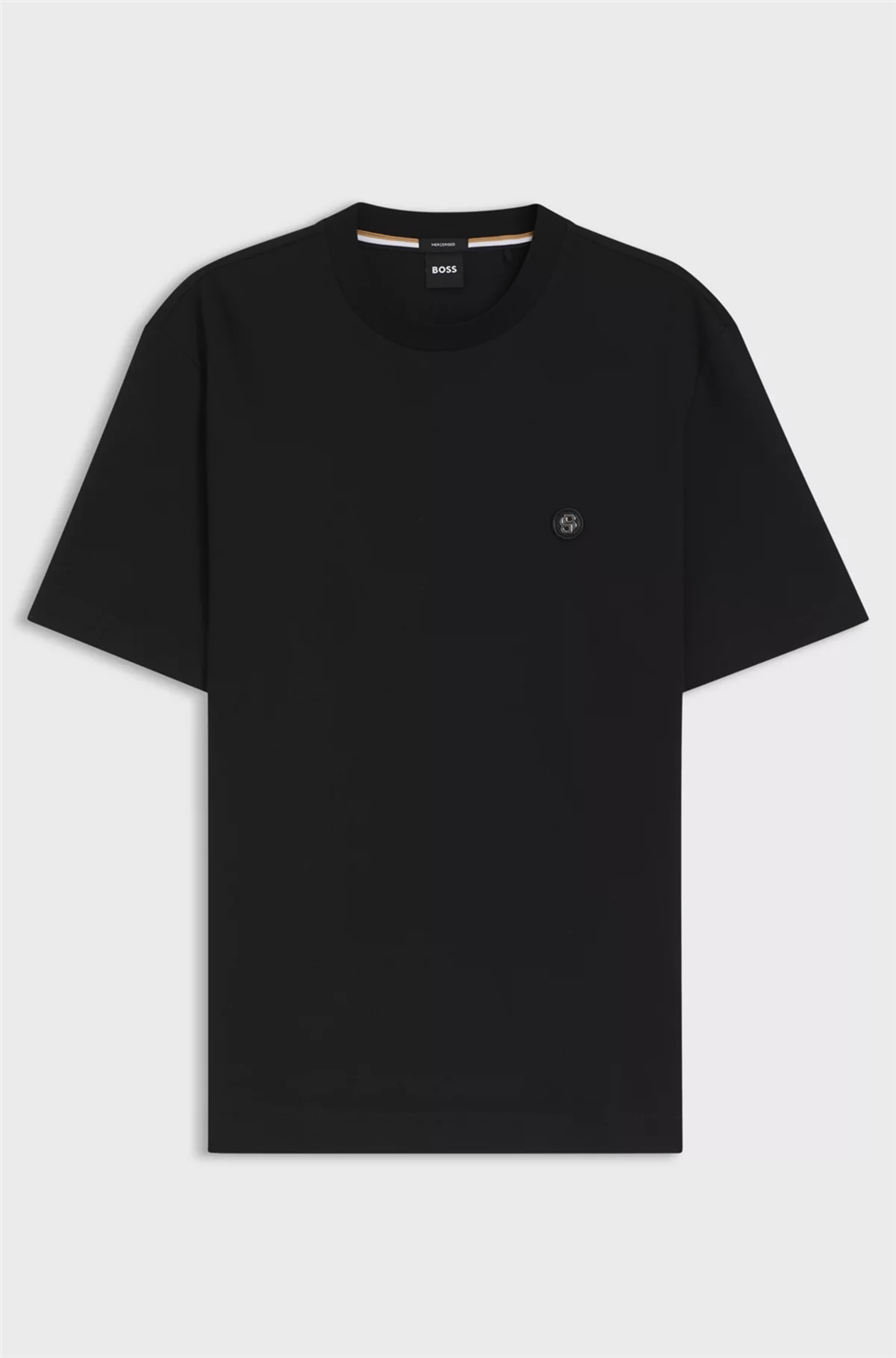 BOSS C Taut 01 Erkek Bisiklet Yaka T-Shirt Siyah