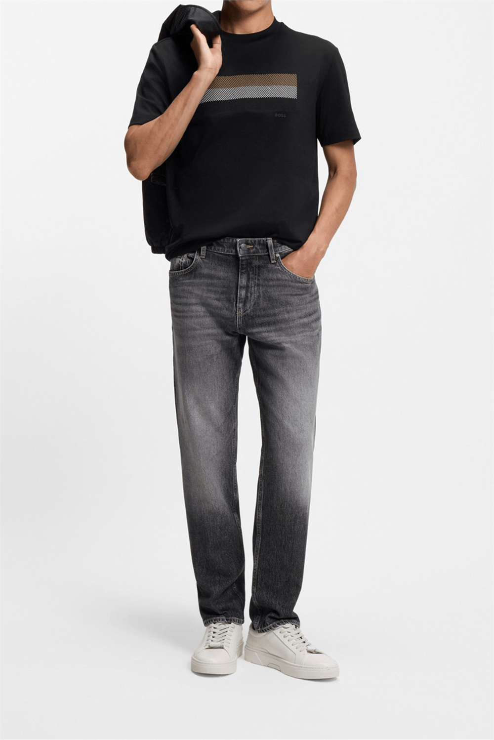 BOSS C Taut 10 Erkek Bisiklet Yaka T-Shirt