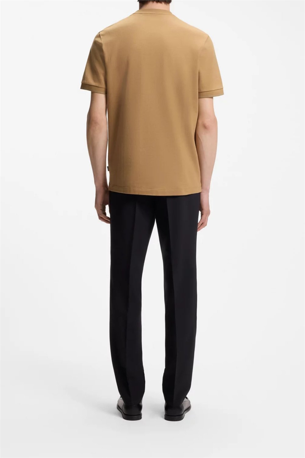 BOSS C Taut 90 Erkek Bisiklet Yaka T-Shirt Bej