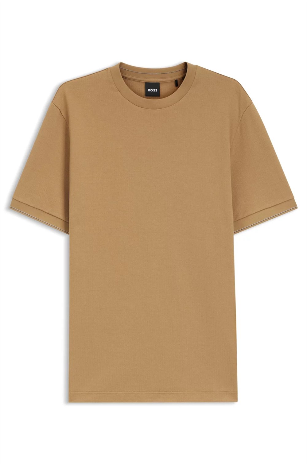 BOSS C Taut 90 Erkek Bisiklet Yaka T-Shirt Bej