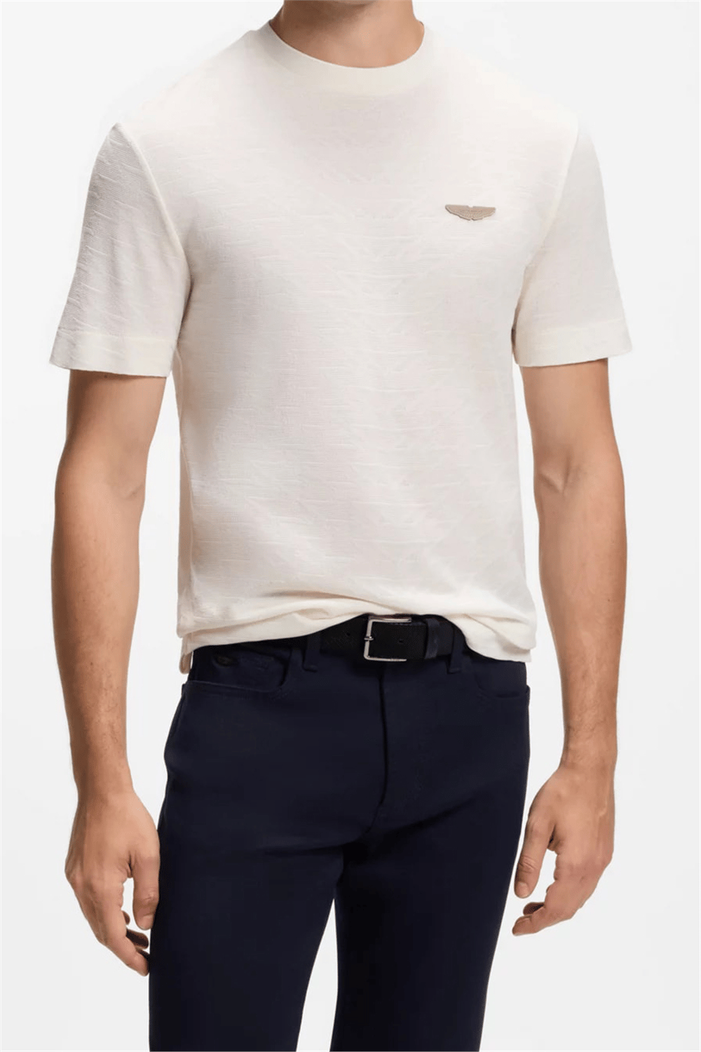 BOSS C Thompson 180 Am Erkek Bisiklet Yaka T-Shirt Beyaz