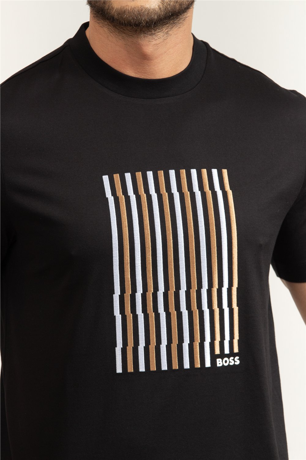 Boss C Thompson 41 Erkek Bisiklet Yaka T-Shirt Siyah