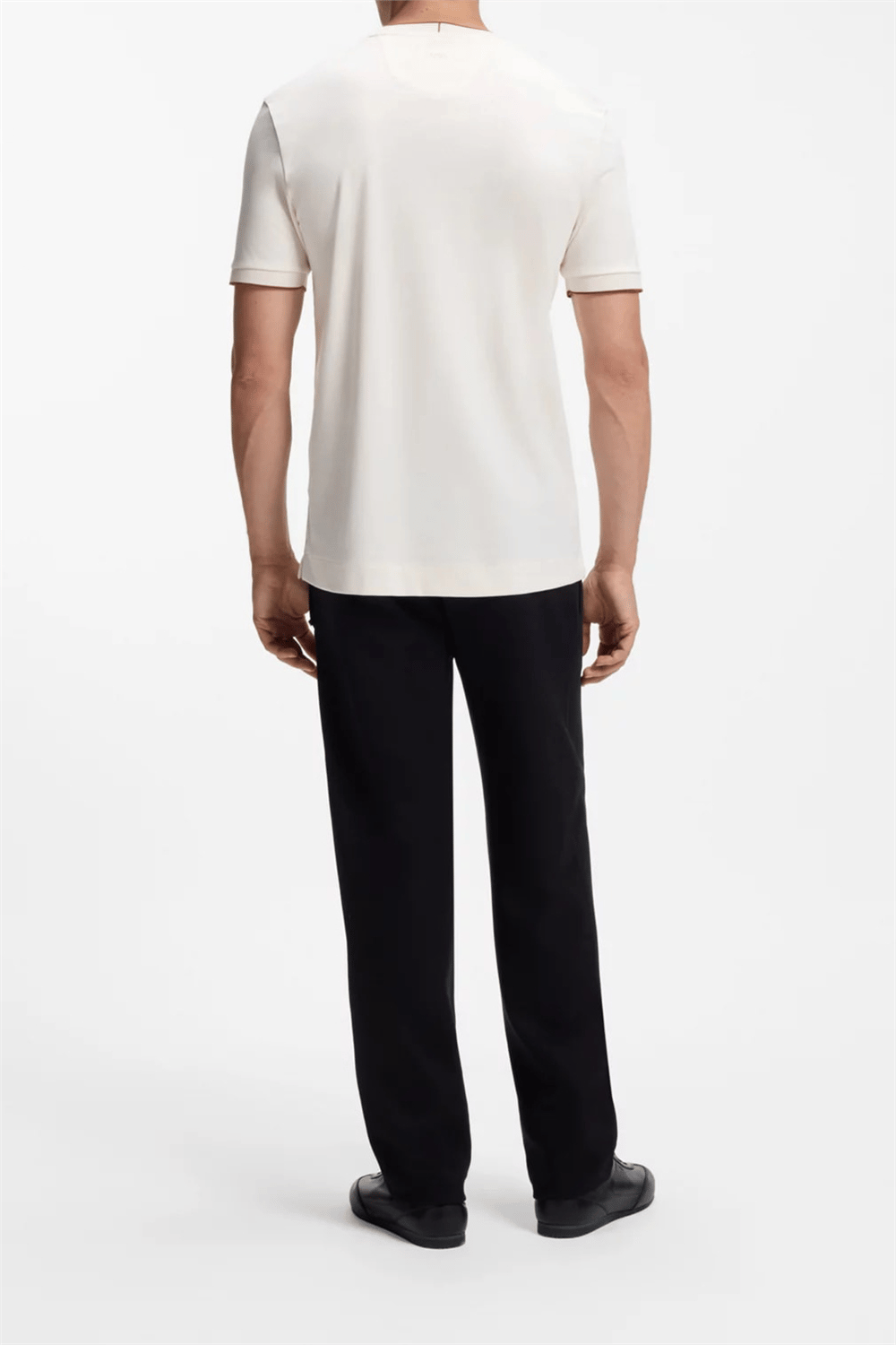 BOSS C Thompson 80 Am Erkek Bisiklet Yaka T-Shirt Beyaz