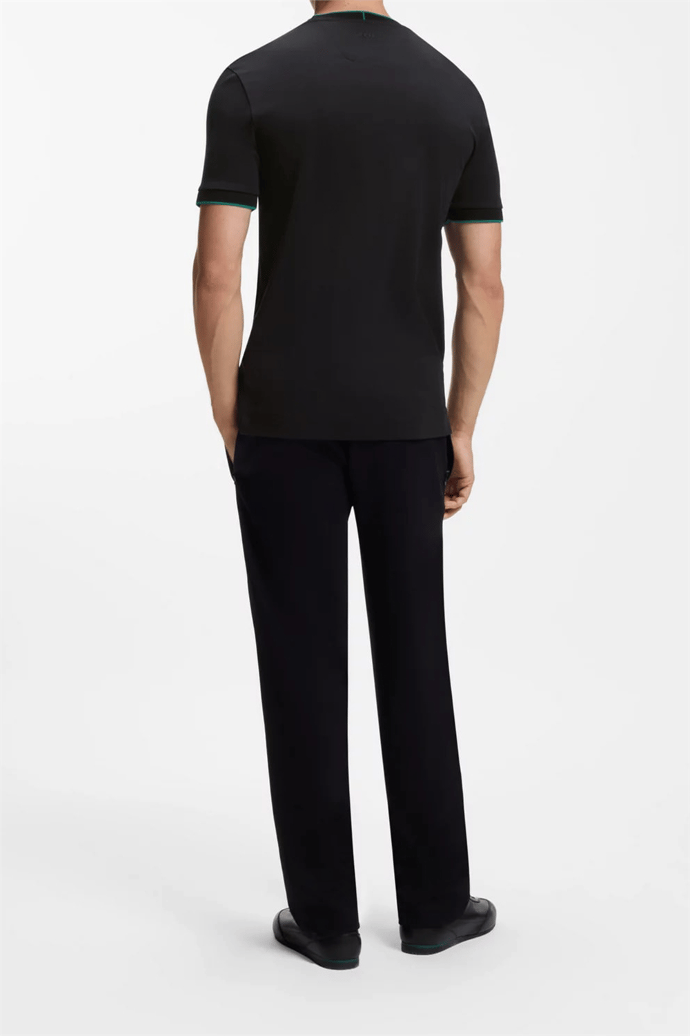 BOSS C Thompson 80 Am Erkek Bisiklet Yaka T-Shirt Siyah