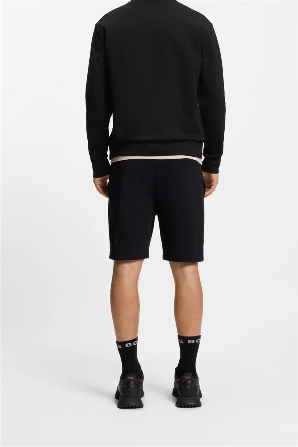 Boss CN Future Erkek Bisiklet Yaka Sweatshirt Siyah