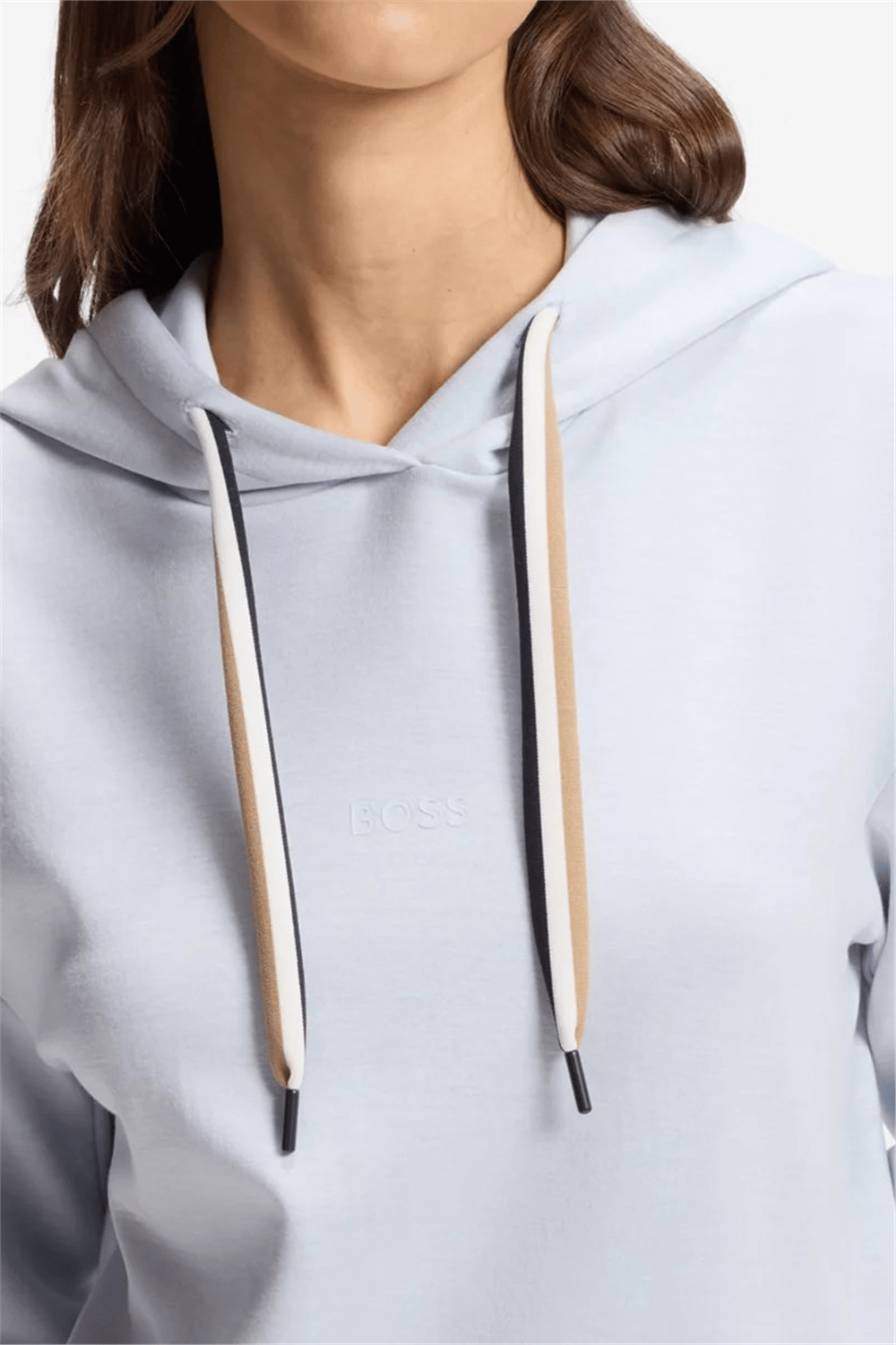 Boss CP Stripe Hoodie Kadın Kapüşonlu Sweatshirt