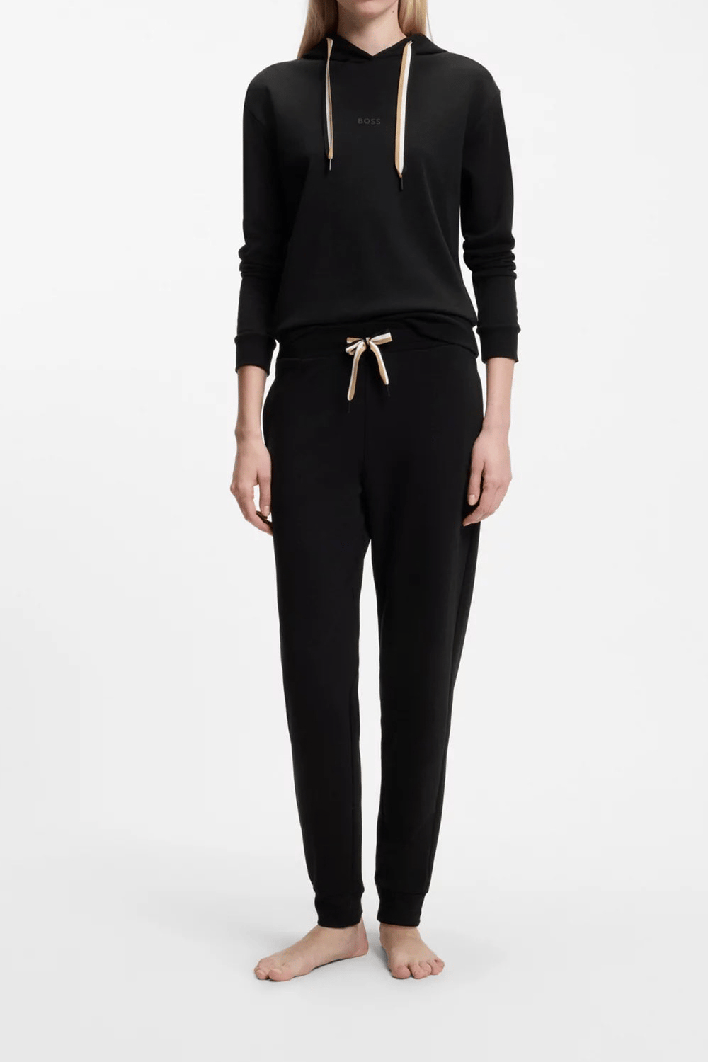 Boss CP Stripe Pants Cuff Kadın Eşofman Altı Siyah