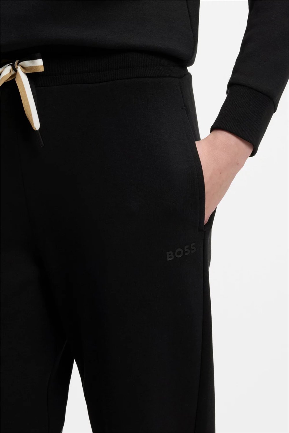 Boss CP Stripe Pants Cuff Kadın Eşofman Altı Siyah