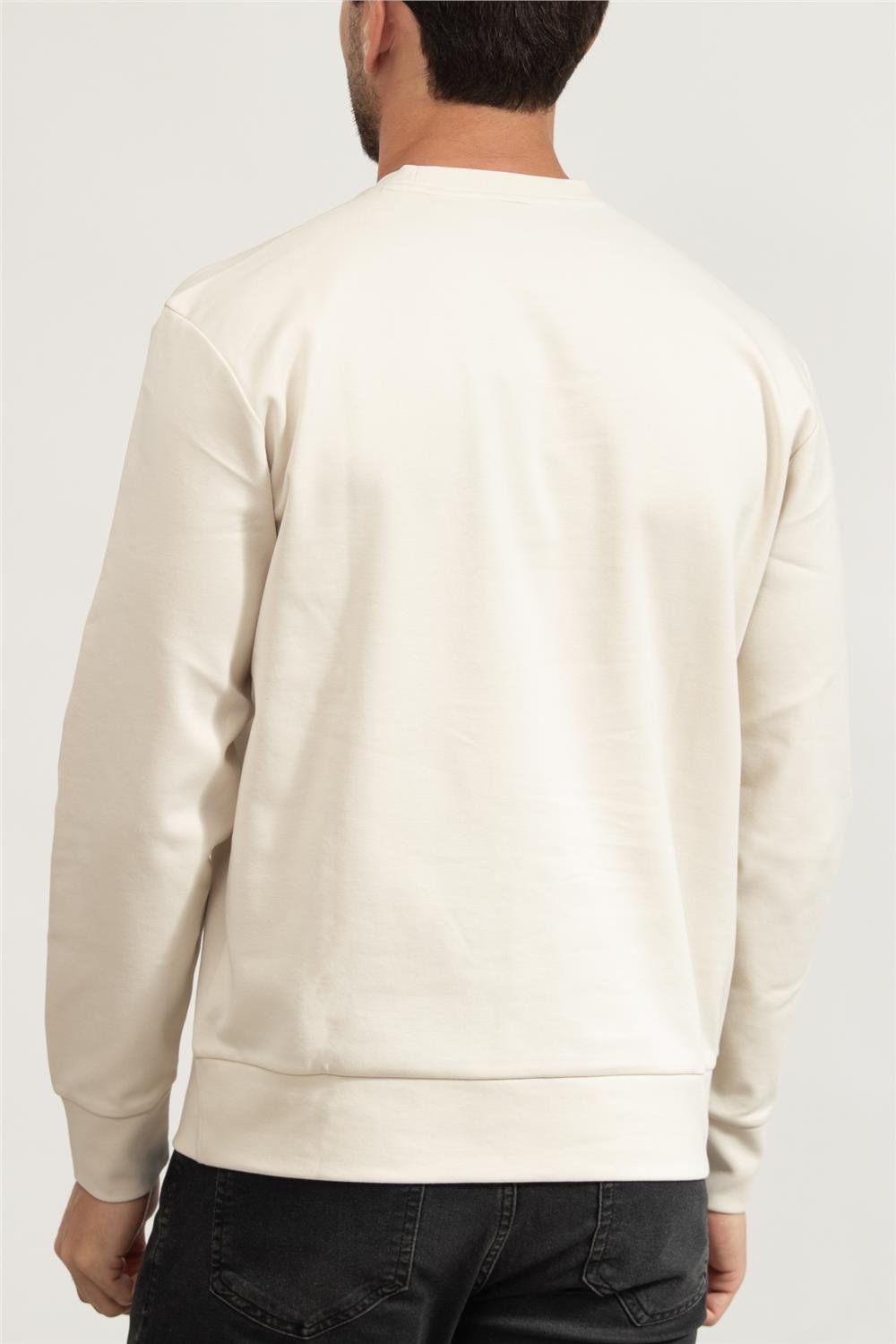 Boss Erkek Bisiklet Yaka Sweatshirt