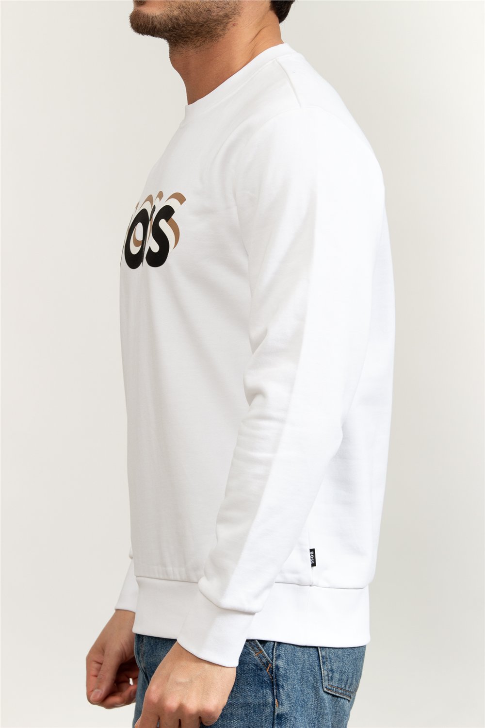 Boss Erkek Bisiklet Yaka Sweatshirt