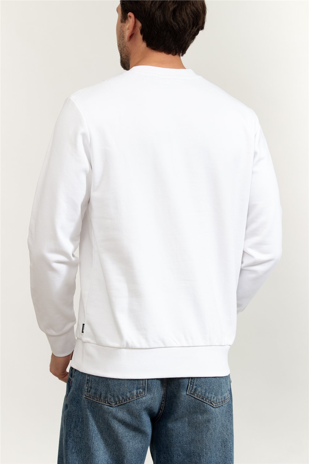 Boss Erkek Bisiklet Yaka Sweatshirt
