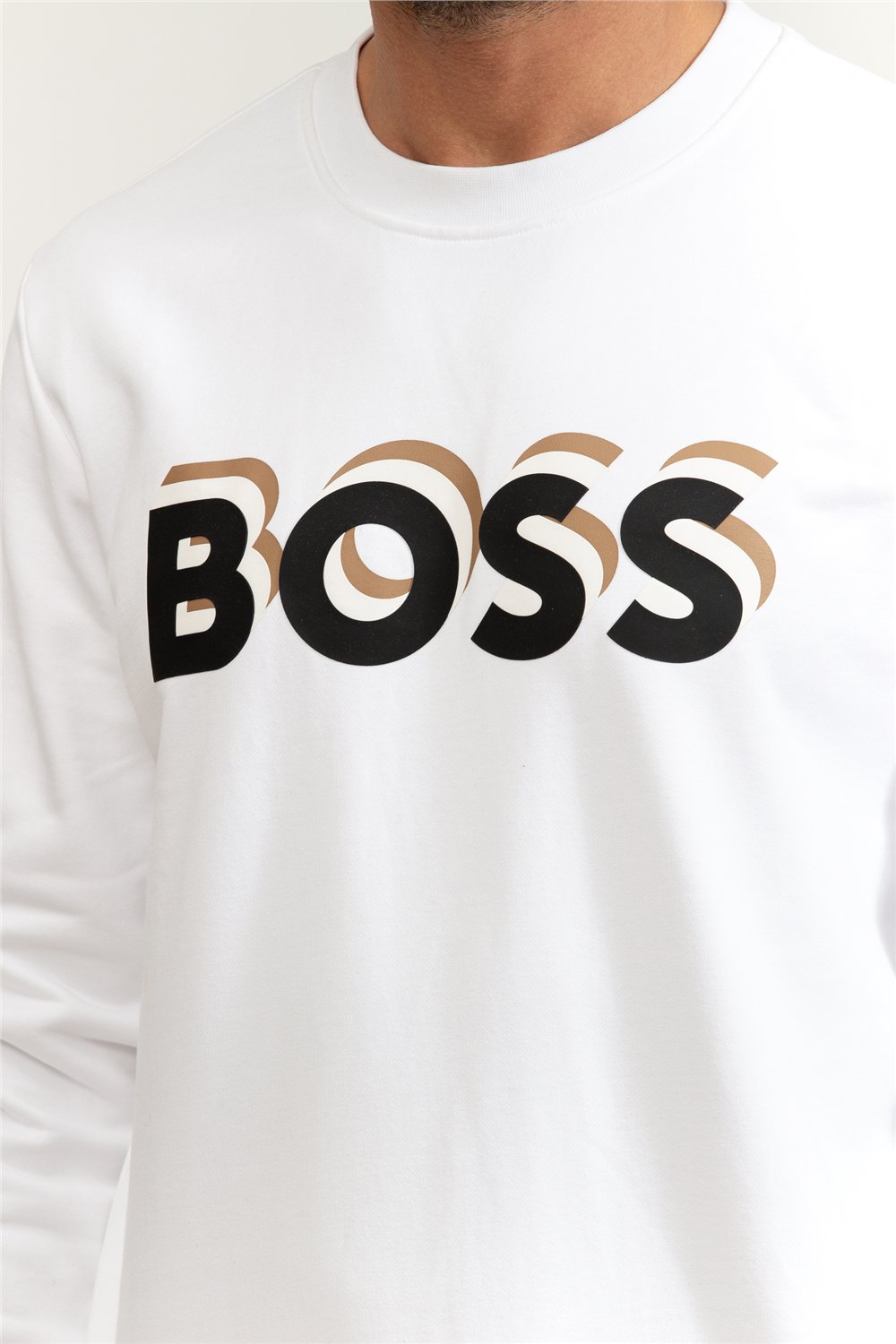 Boss Erkek Bisiklet Yaka Sweatshirt