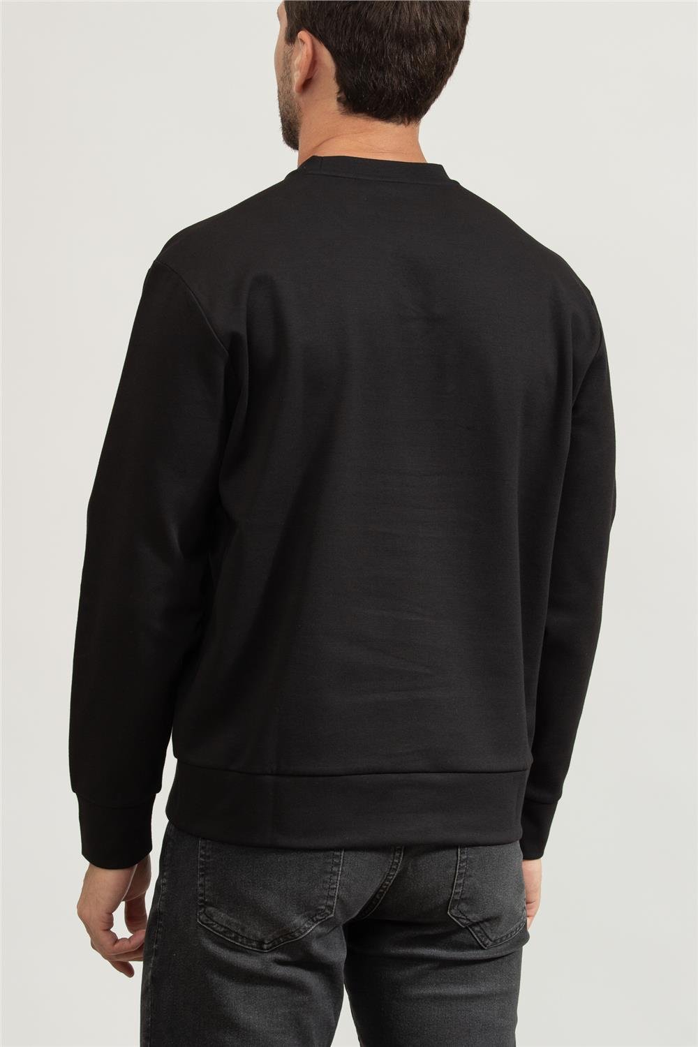 Boss Erkek Bisiklet Yaka Sweatshirt