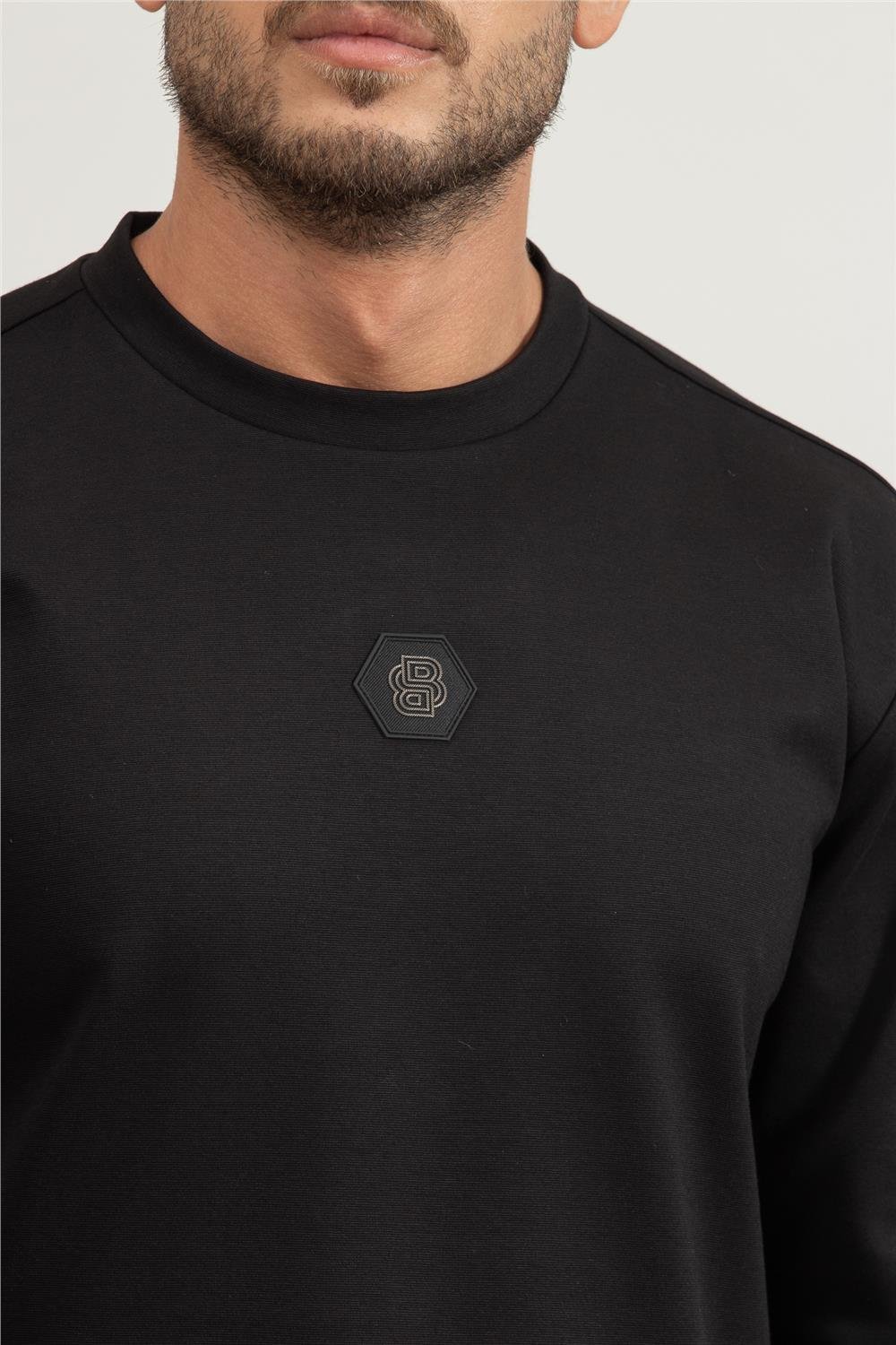 Boss Erkek Bisiklet Yaka Sweatshirt