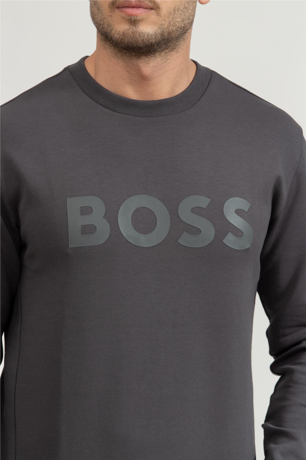 Boss Erkek Bisiklet Yaka Sweatshirt