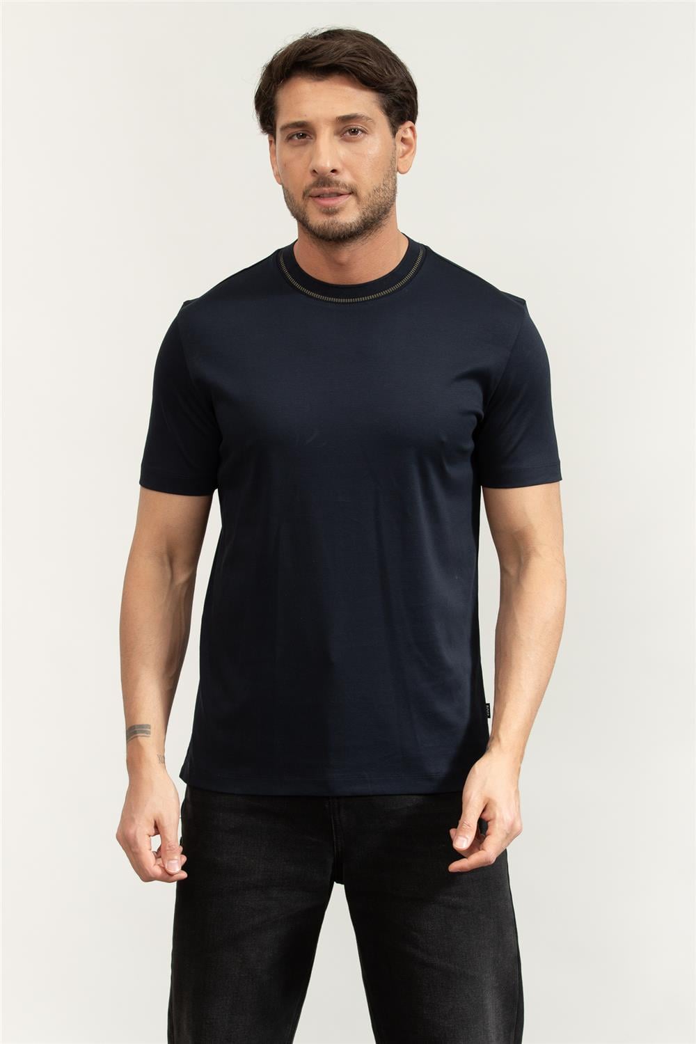 Boss Erkek Bisiklet Yaka T-Shirt