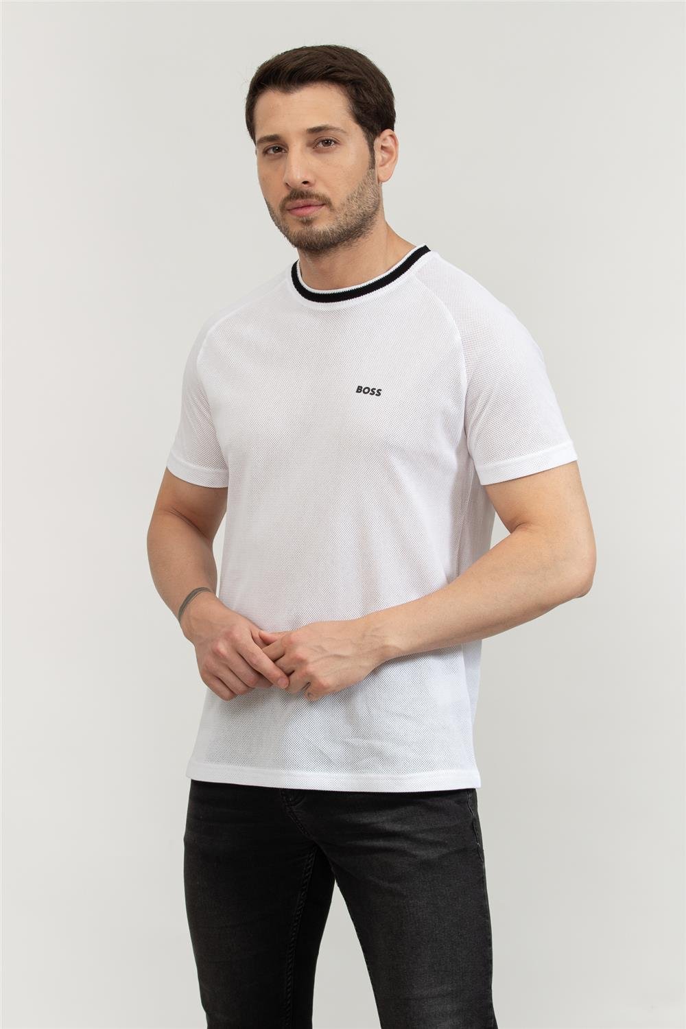 Boss Erkek Bisiklet Yaka T-Shirt