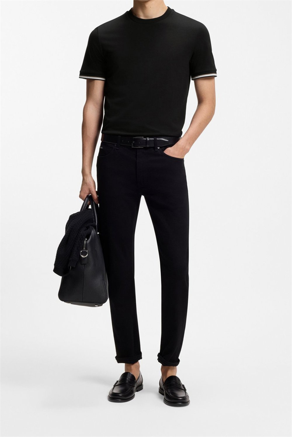 Boss Erkek Bisiklet Yaka T-Shirt