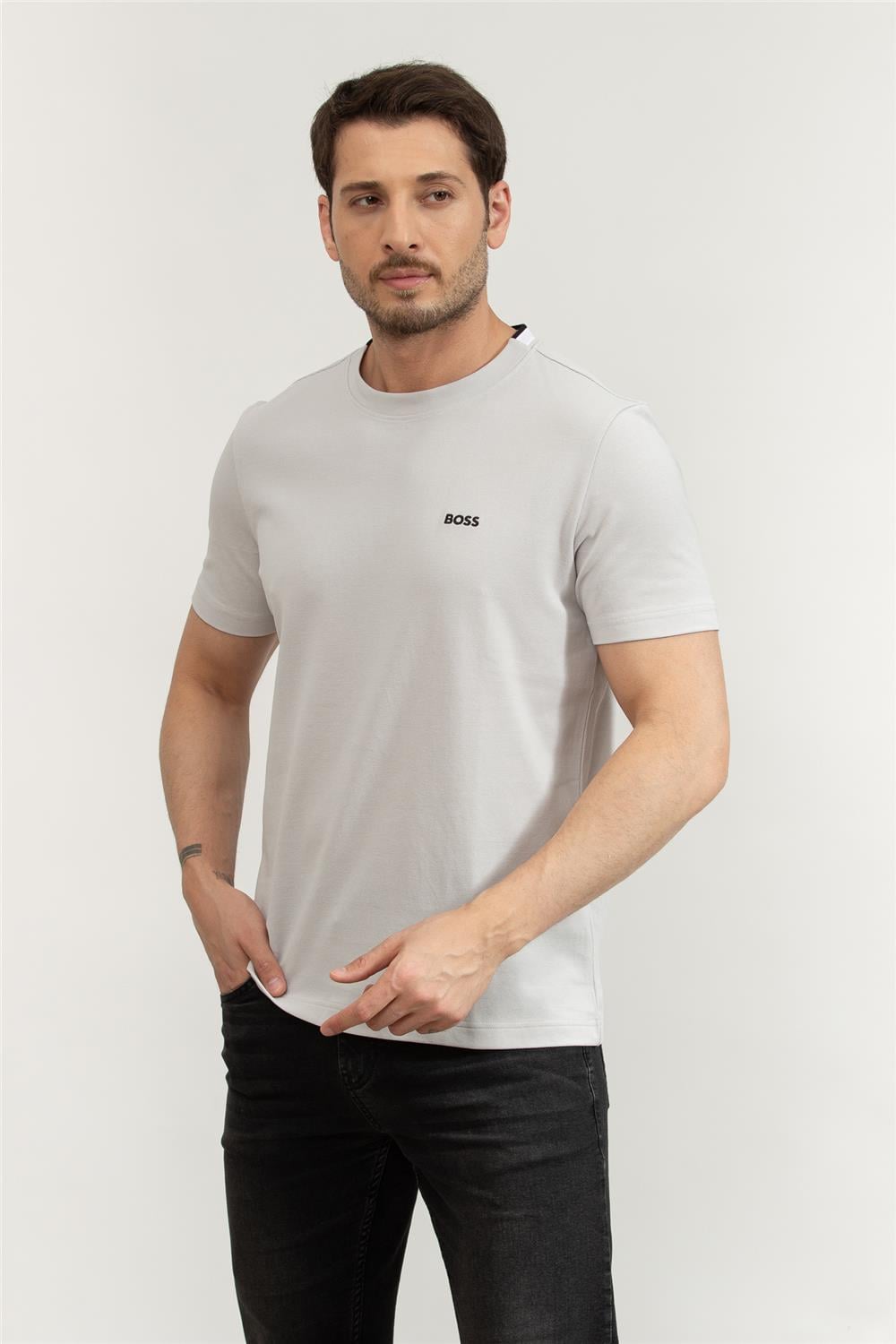 Boss Erkek Bisiklet Yaka T-Shirt