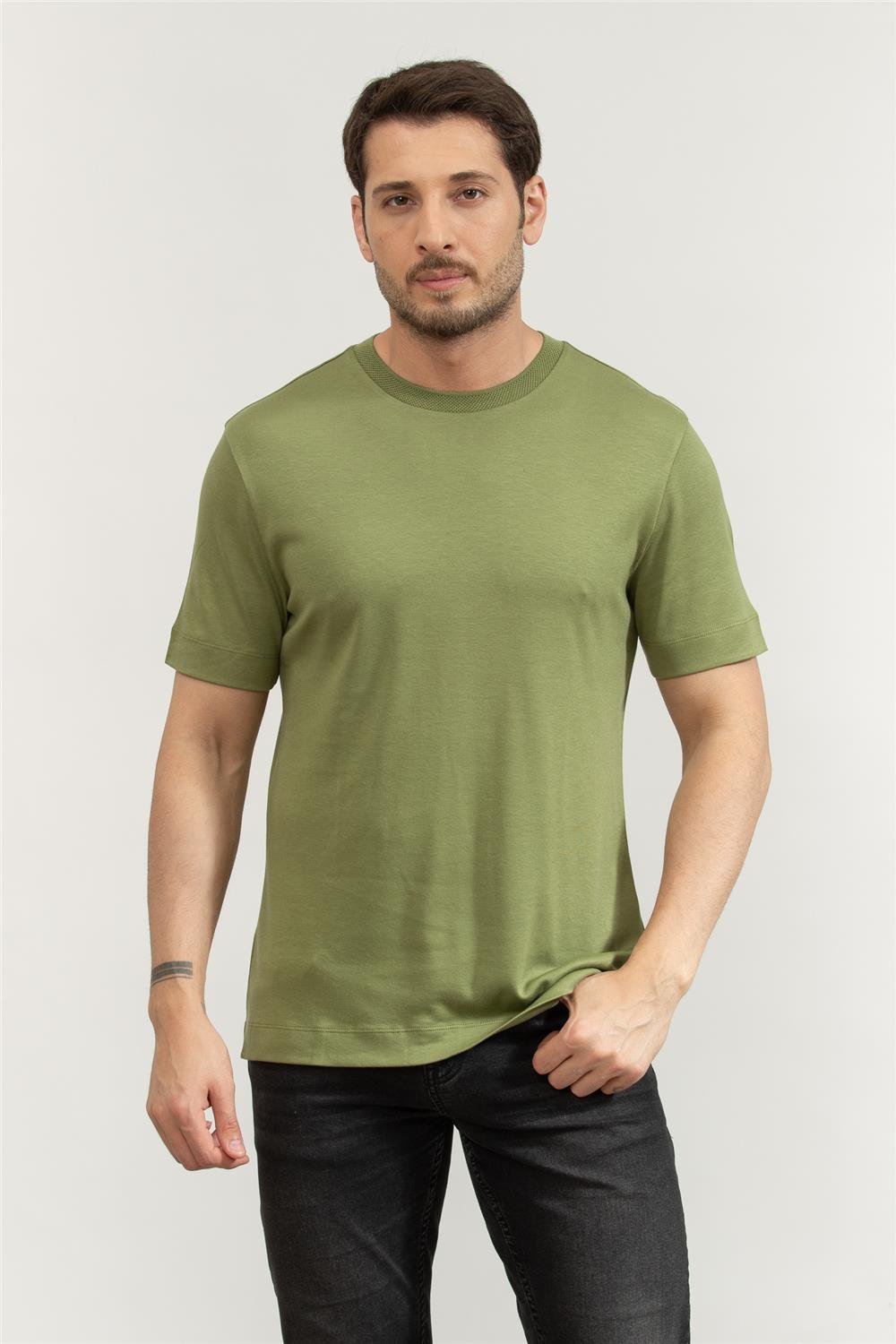 Boss Erkek Bisiklet Yaka T-Shirt