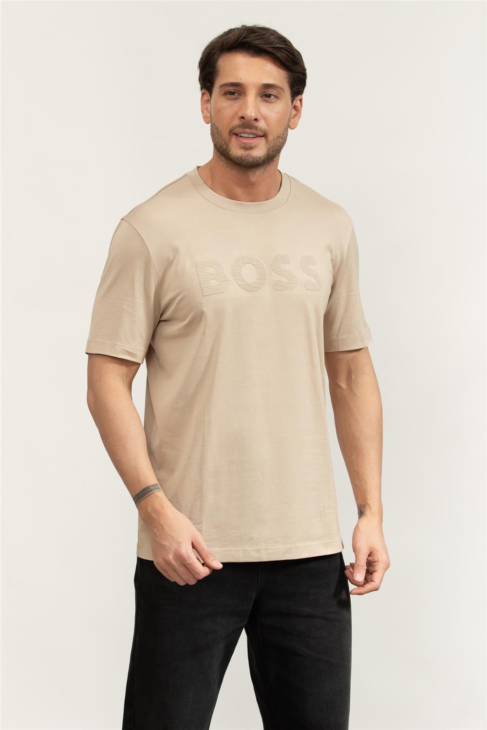 Boss Erkek Bisiklet Yaka T-Shirt