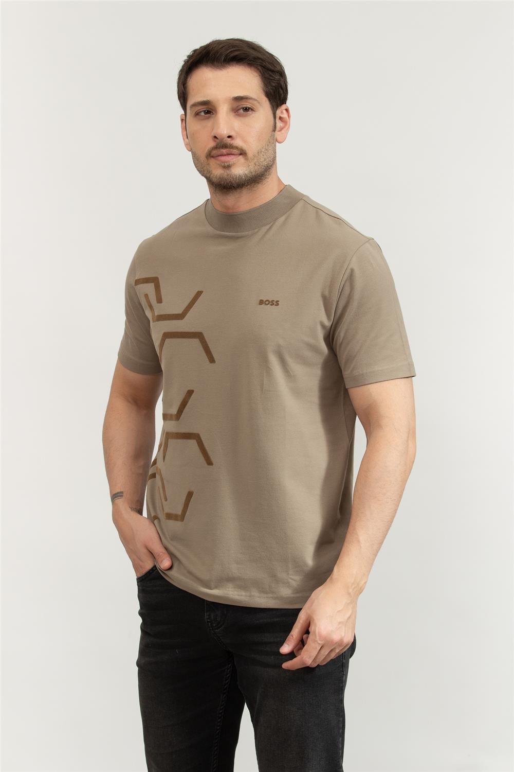 Boss Erkek Bisiklet Yaka T-Shirt