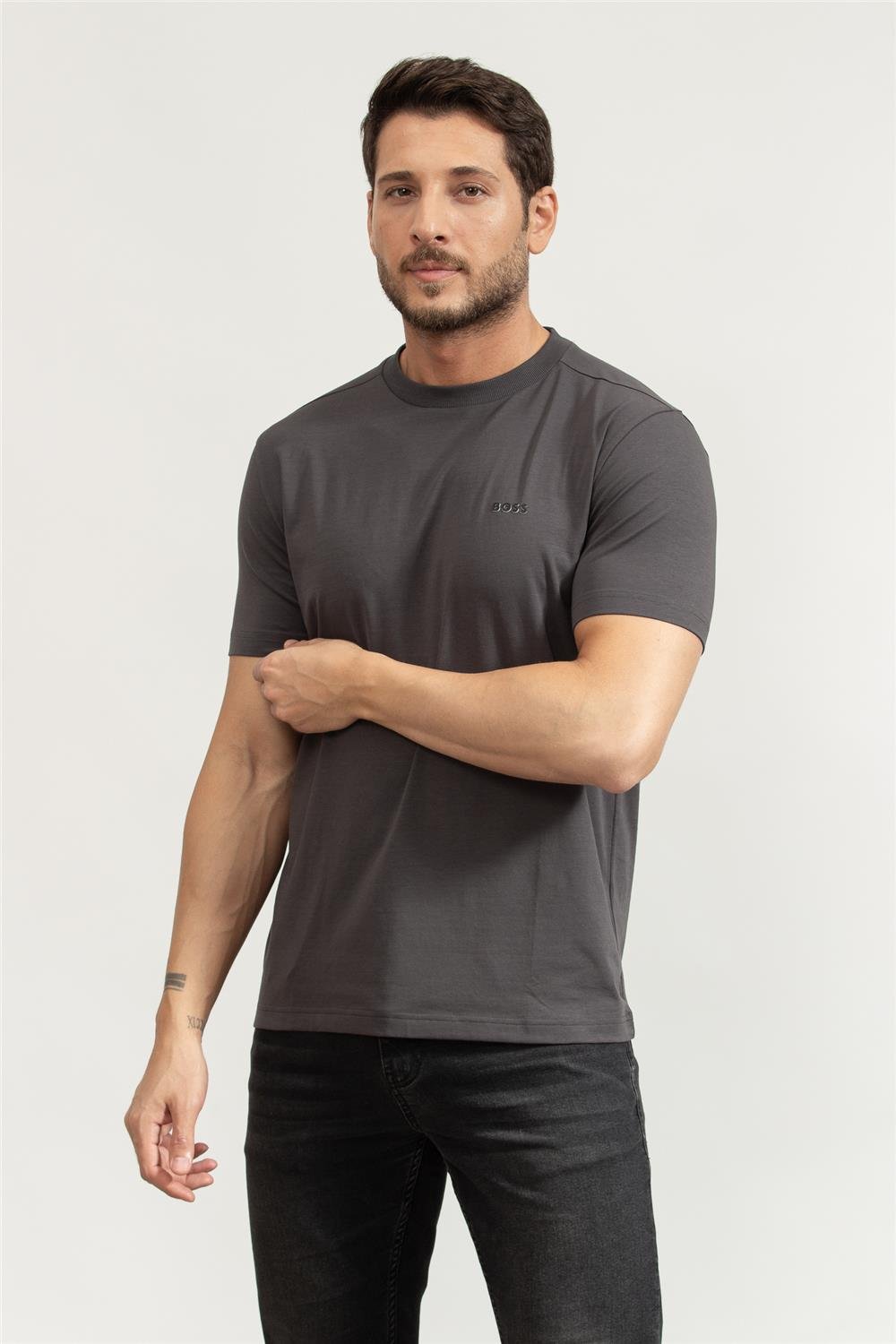 Boss Erkek Bisiklet Yaka T-Shirt