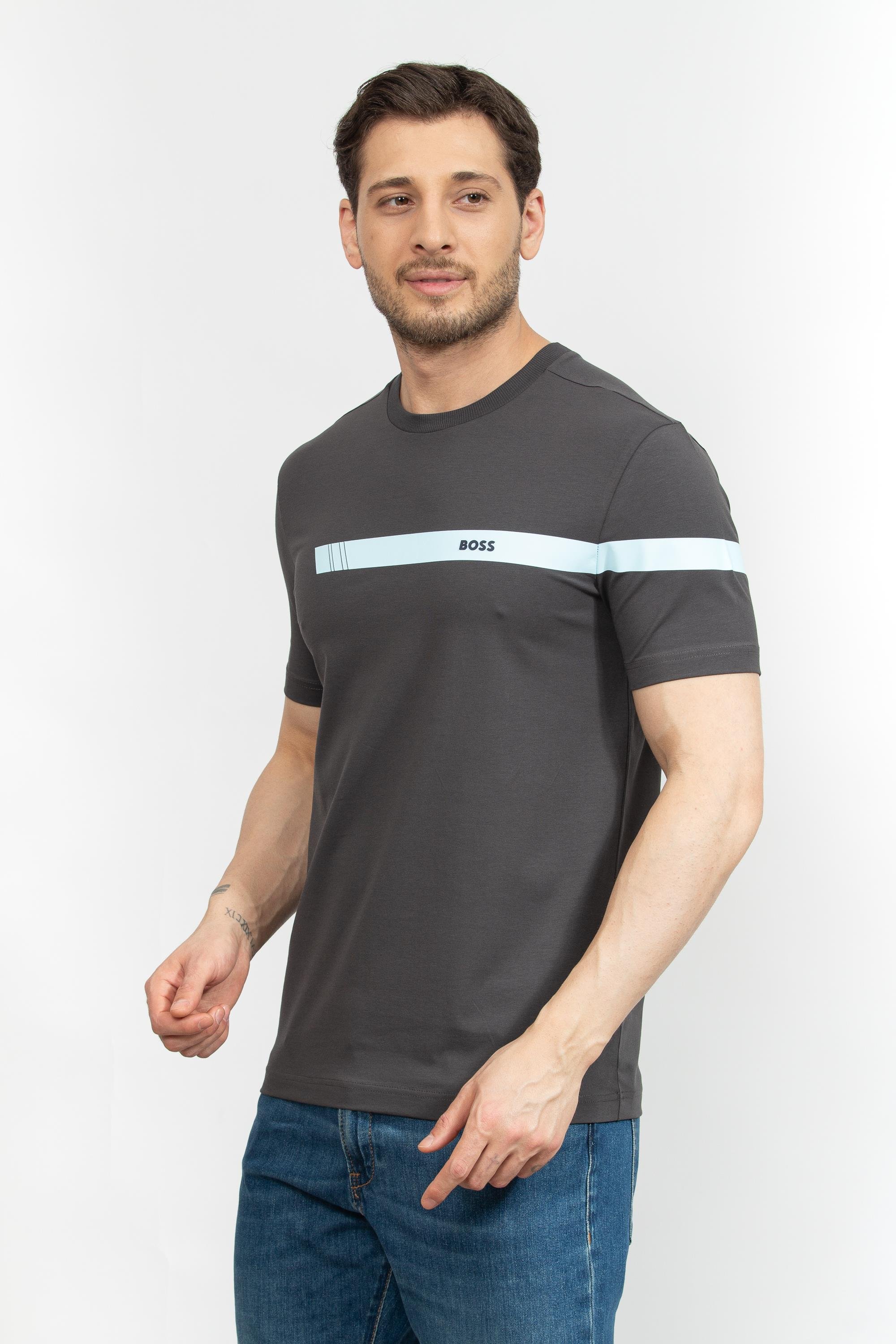 Boss Erkek Bisiklet Yaka T-Shirt