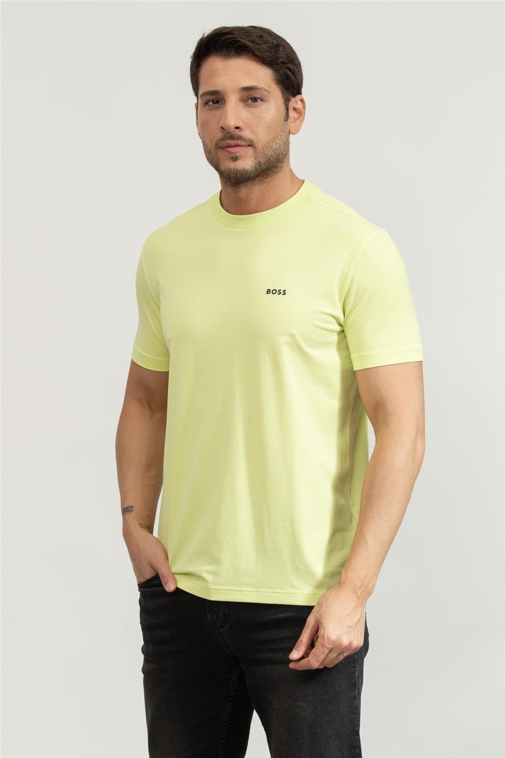Boss Erkek Bisiklet Yaka T-Shirt