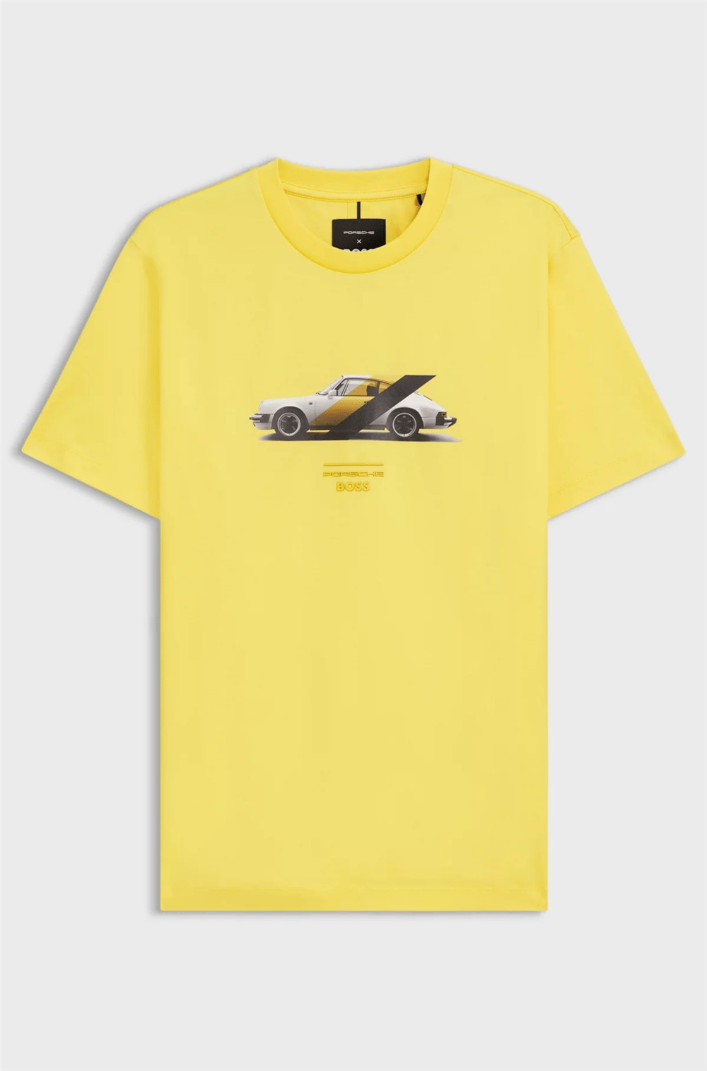 Boss Erkek Bisiklet Yaka T-Shirt Sarı
