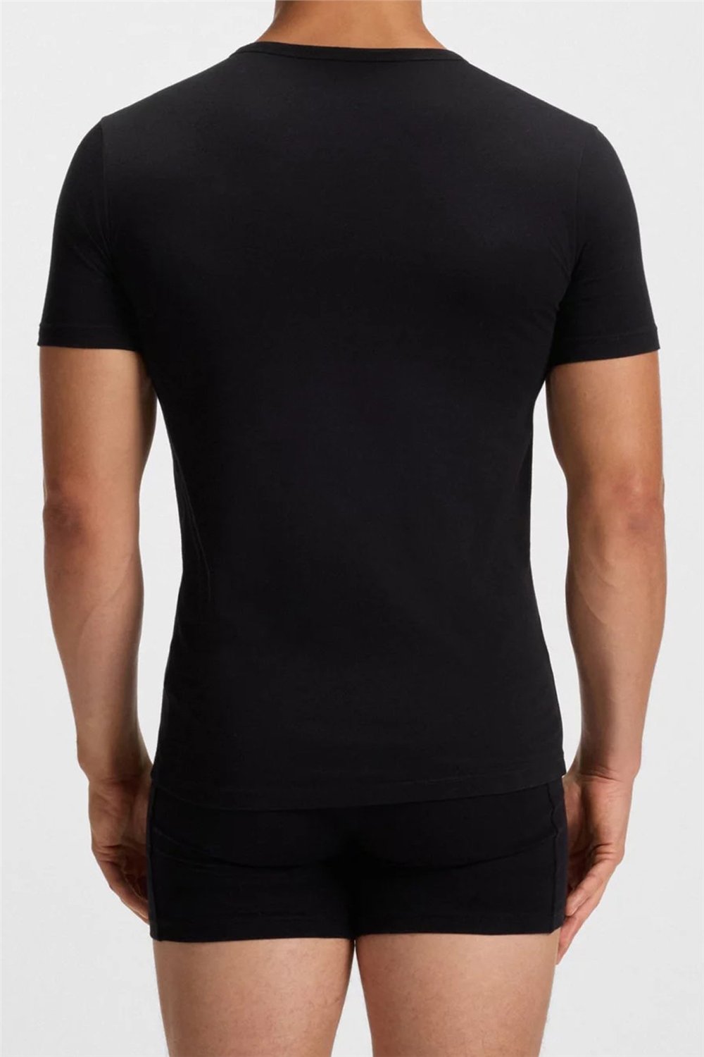 Boss Erkek Bisiklet Yaka T-Shirt Siyah