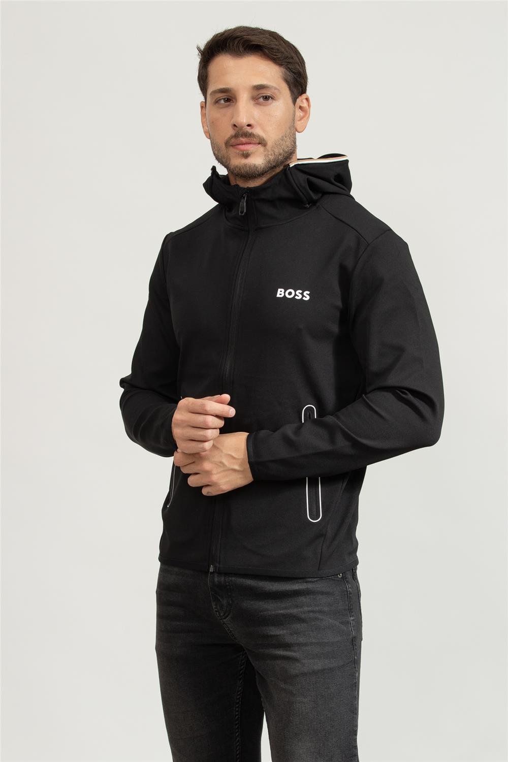 Boss Erkek Fermuarlı Sweatshirt