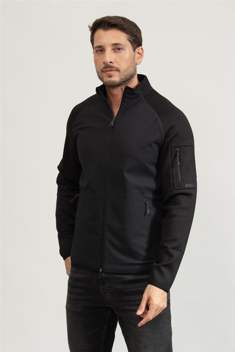 Boss Erkek Fermuarlı Sweatshirt