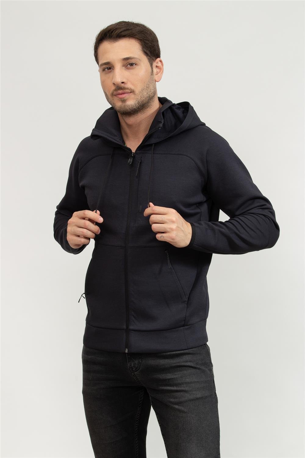 Boss Erkek Fermuarlı Sweatshirt