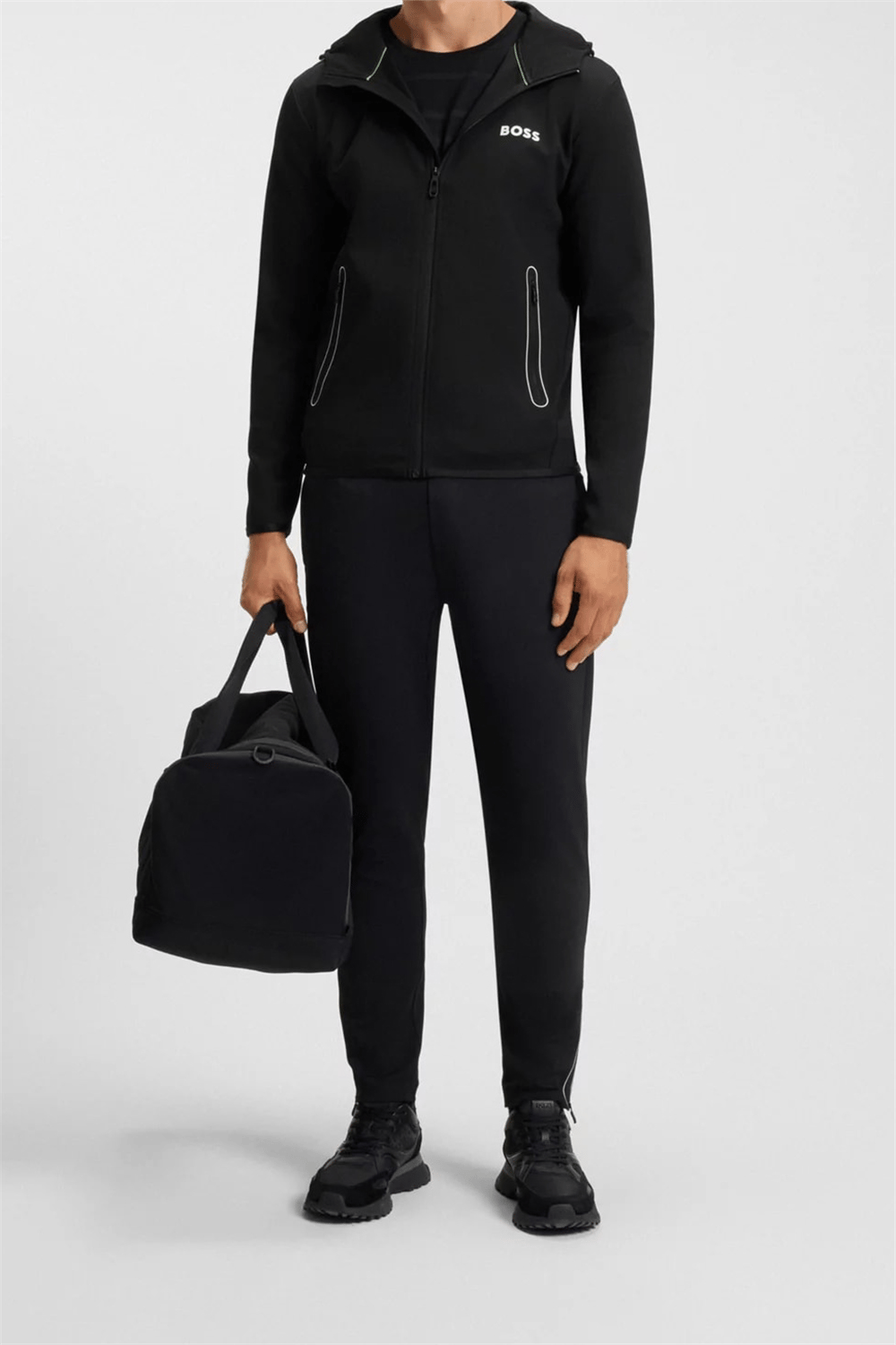 Boss Erkek Fermuarlı Sweatshirt Siyah